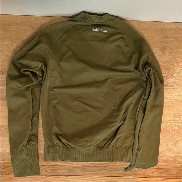 NEW Halfdays Olive Green Base Layer Set Leggings Long Sleeve Top Skiing - Picture 4 of 9